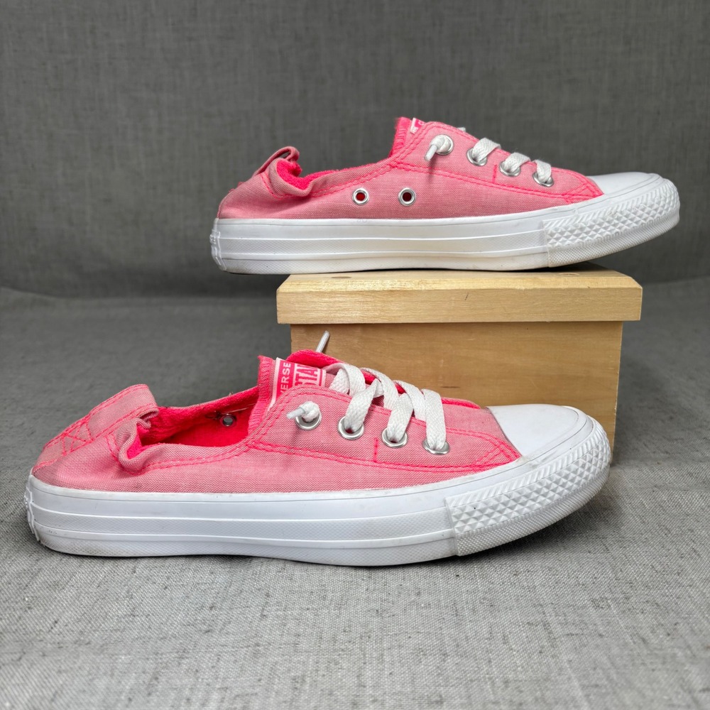 Converse Chuck Taylor All Star‎ Shoreline Pink Slip On Sneakers Women US 6.5 - Picture 3 of 11